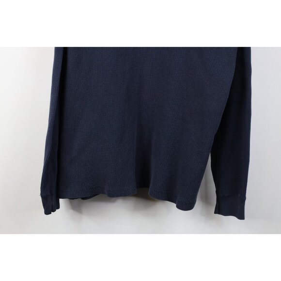 Vtg 90s Streetwear Mens XL Faded Thermal Waffle Knit Long Sleeve Henley T-Shirt - Picture 3 of 13